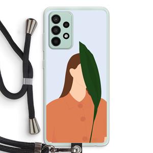 CaseCompany Leaf: Samsung Galaxy A52s 5G Transparant Hoesje met koord