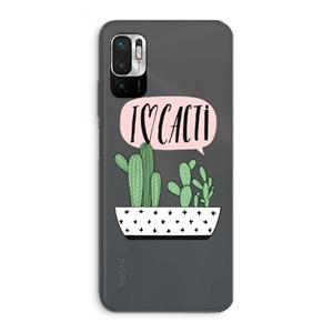 CaseCompany I love cacti: Xiaomi Redmi Note 10 5G Transparant Hoesje