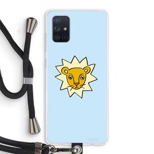 CaseCompany Kleine leeuw: Samsung Galaxy A71 Transparant Hoesje met koord