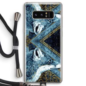 CaseCompany Golden Fox: Samsung Galaxy Note 8 Transparant Hoesje met koord