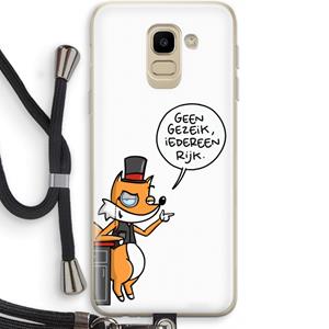 CaseCompany Geen Gezeik: Samsung Galaxy J6 (2018) Transparant Hoesje met koord