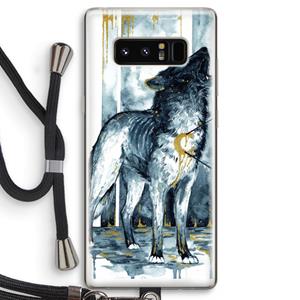 CaseCompany Bleeding Soul: Samsung Galaxy Note 8 Transparant Hoesje met koord