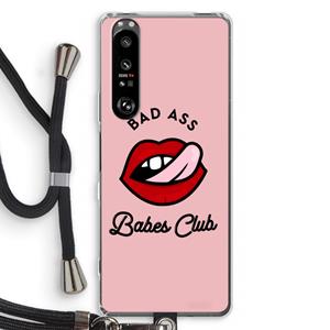 CaseCompany Badass Babes Club: Sony Xperia 1 III Transparant Hoesje met koord
