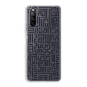 CaseCompany Moroccan Print: Sony Xperia 10 III Transparant Hoesje