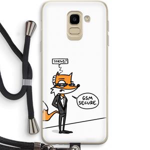 CaseCompany GSM secure: Samsung Galaxy J6 (2018) Transparant Hoesje met koord