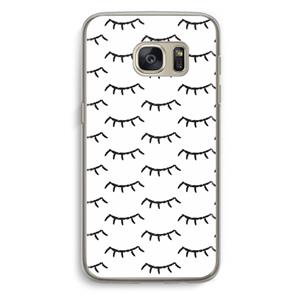 CaseCompany Wimpers: Samsung Galaxy S7 Transparant Hoesje