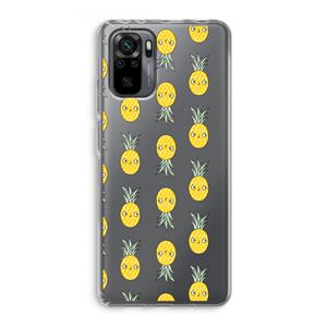 CaseCompany Ananas: Xiaomi Redmi Note 10 Pro Transparant Hoesje