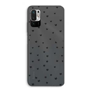 CaseCompany Kleine kattenkopjes: Xiaomi Redmi Note 10 5G Transparant Hoesje