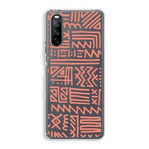 CaseCompany Marrakech Pink: Sony Xperia 10 III Transparant Hoesje