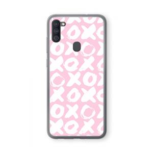 CaseCompany XOXO: Samsung Galaxy A11 Transparant Hoesje