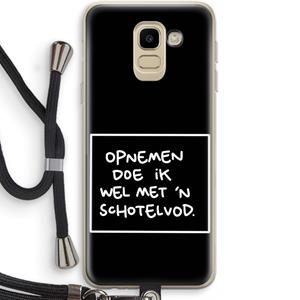 CaseCompany Schotelvod: Samsung Galaxy J6 (2018) Transparant Hoesje met koord