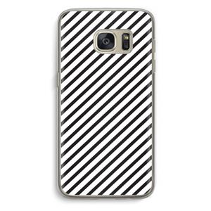 CaseCompany Strepen zwart-wit: Samsung Galaxy S7 Transparant Hoesje