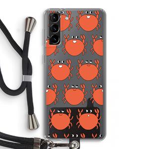 CaseCompany Krab: Samsung Galaxy S21 Plus Transparant Hoesje met koord