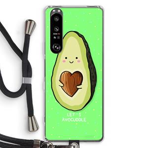 CaseCompany Avocuddle: Sony Xperia 1 III Transparant Hoesje met koord