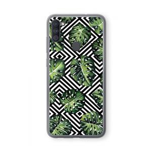 CaseCompany Geometrische jungle: Samsung Galaxy A11 Transparant Hoesje