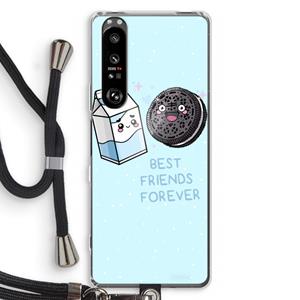 CaseCompany Best Friend Forever: Sony Xperia 1 III Transparant Hoesje met koord
