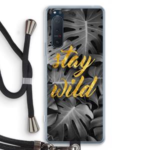 CaseCompany Stay wild: Sony Xperia 5 II Transparant Hoesje met koord