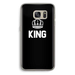 CaseCompany King zwart: Samsung Galaxy S7 Transparant Hoesje