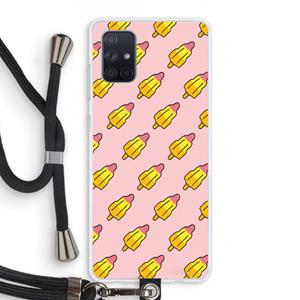 CaseCompany Waterijsjes: Samsung Galaxy A71 Transparant Hoesje met koord