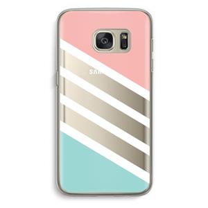 CaseCompany Strepen pastel: Samsung Galaxy S7 Transparant Hoesje
