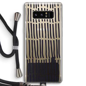 CaseCompany Moroccan stripes: Samsung Galaxy Note 8 Transparant Hoesje met koord