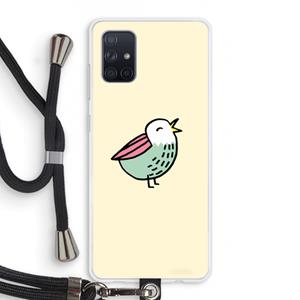 CaseCompany Birdy: Samsung Galaxy A71 Transparant Hoesje met koord