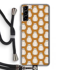 CaseCompany Uilen: Samsung Galaxy S21 Plus Transparant Hoesje met koord