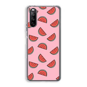 CaseCompany Watermeloen: Sony Xperia 10 III Transparant Hoesje