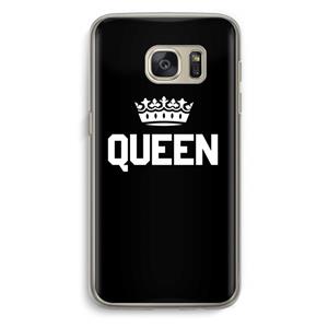 CaseCompany Queen zwart: Samsung Galaxy S7 Transparant Hoesje