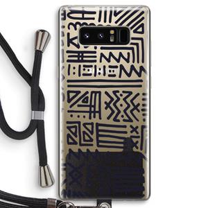 CaseCompany Marrakech print: Samsung Galaxy Note 8 Transparant Hoesje met koord
