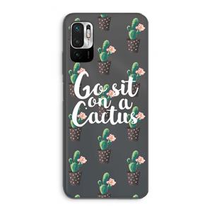 CaseCompany Cactus quote: Xiaomi Redmi Note 10 5G Transparant Hoesje