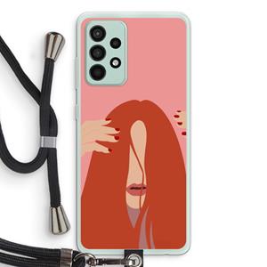 CaseCompany Woke up like this: Samsung Galaxy A52s 5G Transparant Hoesje met koord