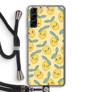 CaseCompany Citroenen: Samsung Galaxy S21 Plus Transparant Hoesje met koord