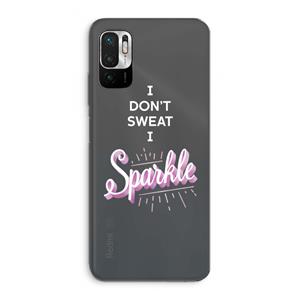 CaseCompany Sparkle quote: Xiaomi Redmi Note 10 5G Transparant Hoesje