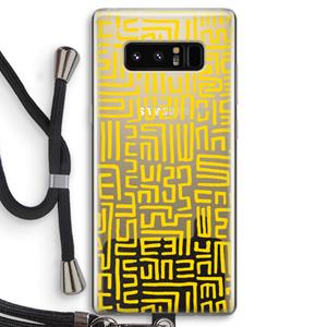 CaseCompany Majorelle Blue Print: Samsung Galaxy Note 8 Transparant Hoesje met koord