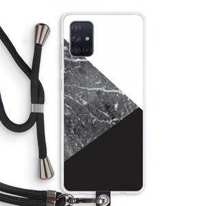 CaseCompany Combinatie marmer: Samsung Galaxy A71 Transparant Hoesje met koord