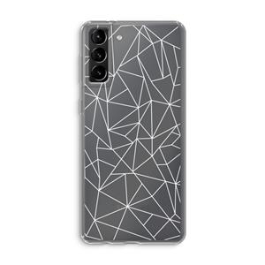 CaseCompany Geometrische lijnen wit: Samsung Galaxy S21 Plus Transparant Hoesje