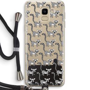 CaseCompany Makis: Samsung Galaxy J6 (2018) Transparant Hoesje met koord