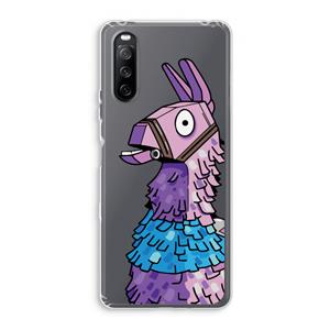 CaseCompany Lama: Sony Xperia 10 III Transparant Hoesje