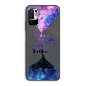 CaseCompany Stars quote: Xiaomi Redmi Note 10 5G Transparant Hoesje