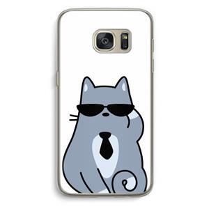 CaseCompany Cool cat: Samsung Galaxy S7 Transparant Hoesje