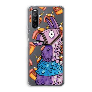 CaseCompany Loot Burger: Sony Xperia 10 III Transparant Hoesje