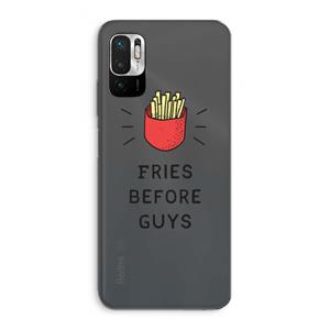 CaseCompany Fries before guys: Xiaomi Redmi Note 10 5G Transparant Hoesje