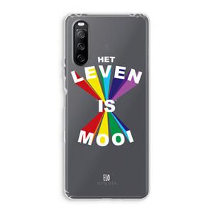 CaseCompany Het Leven Is Mooi: Sony Xperia 10 III Transparant Hoesje