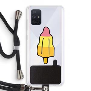 CaseCompany Raketijsje: Samsung Galaxy A71 Transparant Hoesje met koord