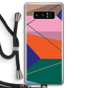 CaseCompany Gestalte 1: Samsung Galaxy Note 8 Transparant Hoesje met koord