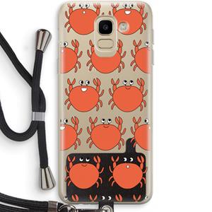 CaseCompany Krab: Samsung Galaxy J6 (2018) Transparant Hoesje met koord
