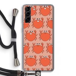 CaseCompany Krab: Samsung Galaxy S21 Plus Transparant Hoesje met koord