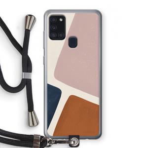 CaseCompany Geo #2: Samsung Galaxy A21s Transparant Hoesje met koord