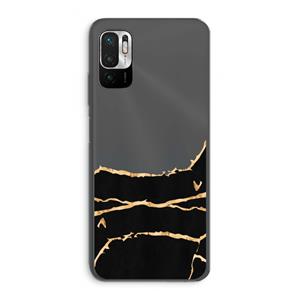 CaseCompany Gouden marmer: Xiaomi Redmi Note 10 5G Transparant Hoesje